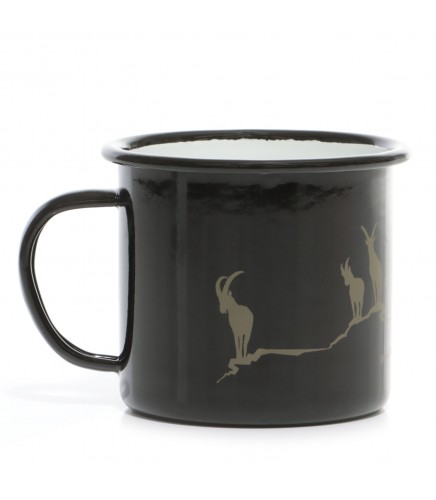 Emaille Tasse schwarz