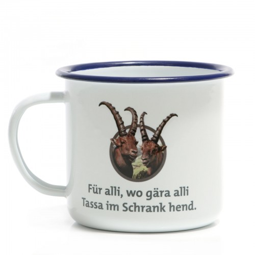 Emaille Tasse weiss