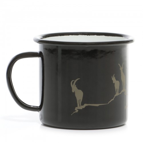 Emaille Tasse schwarz