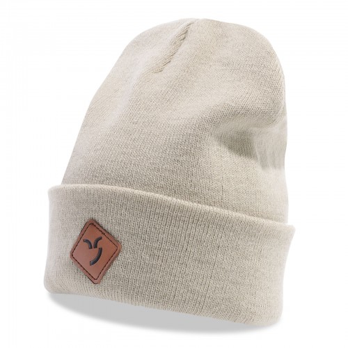 Strickmütze beige